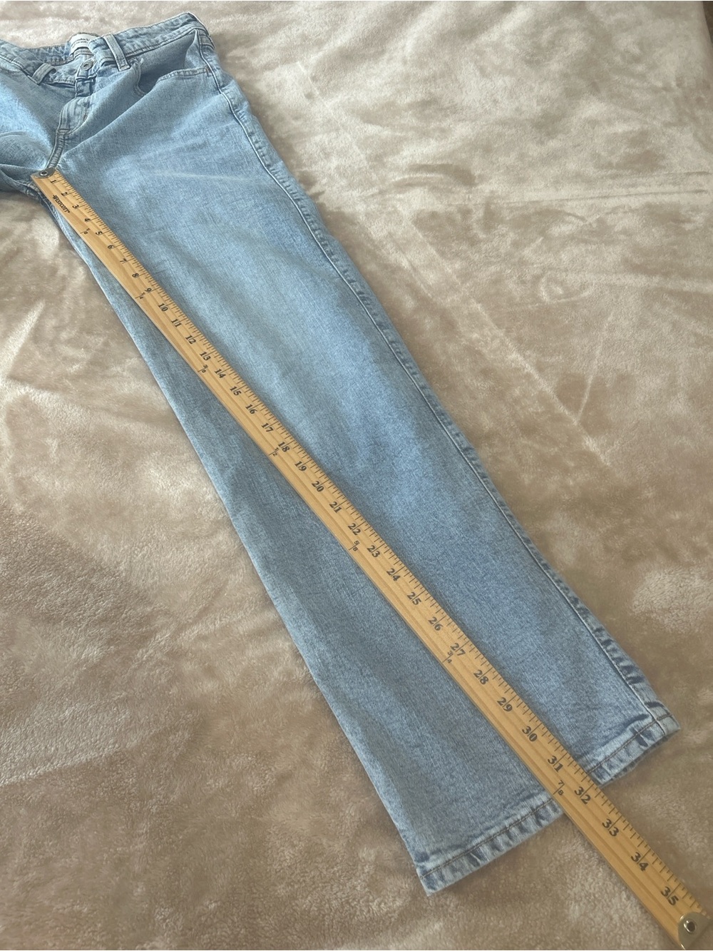 Abercrombie kids high rise wide leg jeans girl size 17/18 long blue baggy grunge - Picture 8 of 13